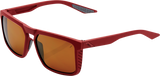100% Renshaw Glasses - Soft Tact Crimson - Bronze Lens 61038-392-73
