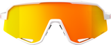 100% Slendale Sunglasses - Matte White - HiPER Red Multimirror 60057-00004