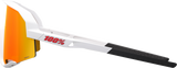 100% Slendale Sunglasses - Matte White - HiPER Red Multimirror 60057-00004