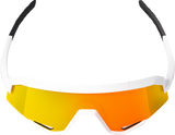 100% Slendale Sunglasses - Matte White - HiPER Red Multimirror 60057-00004