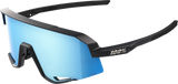 100% Slendale Sunglasses - Matte Black - HiPER Blue Multilayer Mirror Lens 60057-00003