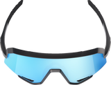 100% Slendale Sunglasses - Matte Black - HiPER Blue Multilayer Mirror Lens 60057-00003