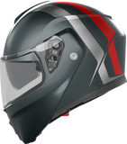 AGV Streetmodular Helmet - Resia - Matte Gray/Silver/Red - Small 2118296002006S