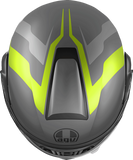 AGV Streetmodular Helmet - Resia - Matte Gray/Black/Yellow Fluo - Small 2118296002007S