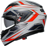AGV K3 Helmet - Space - Matte White/Red Fluo - Large 2118381004-020-L