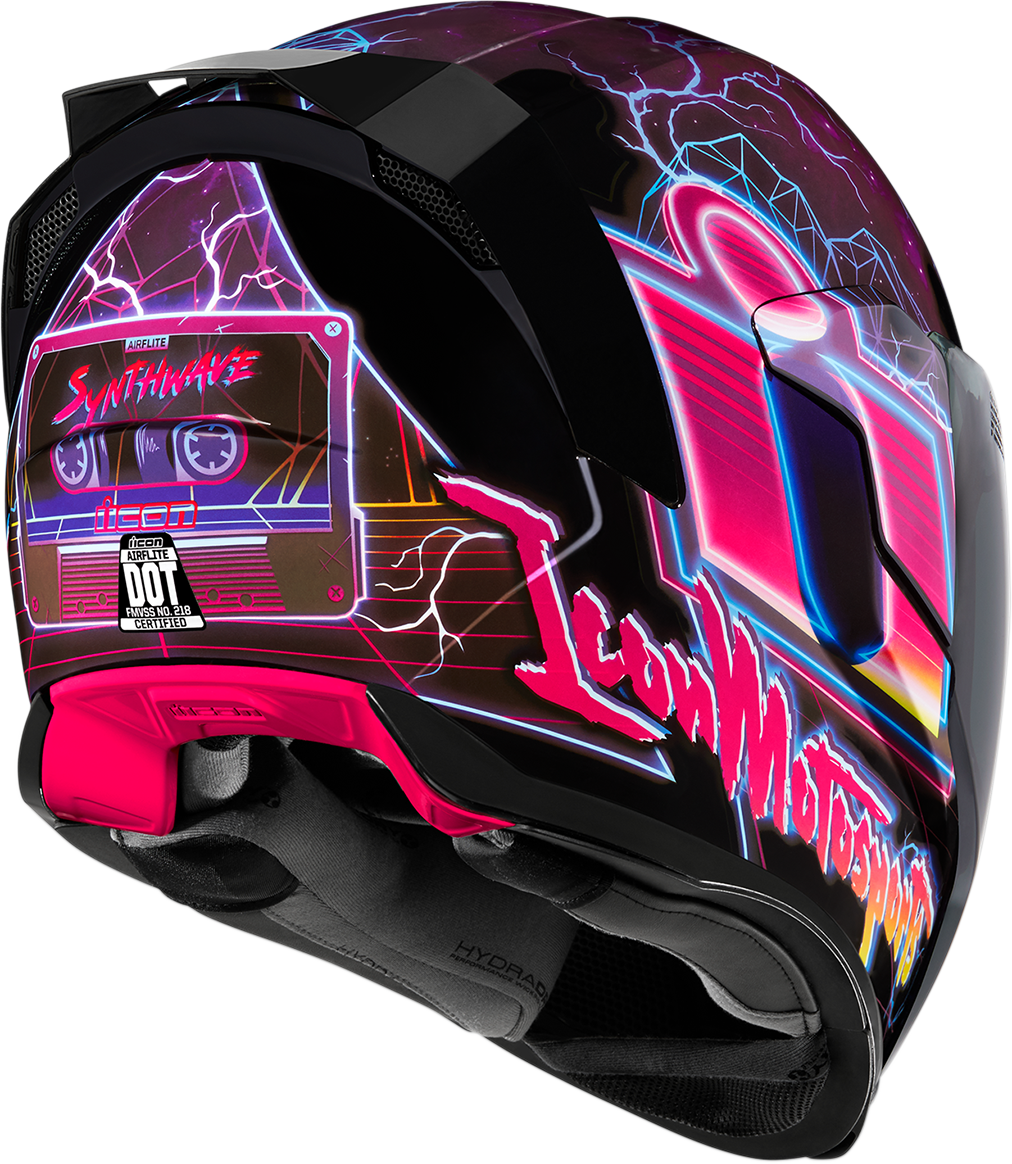 icon airflight pink helmet ICON Airflite™ Helmet - Synthwave - Purple