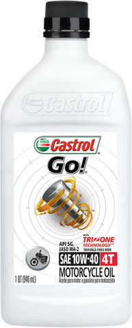 CASTROL Go! Mineral 4T Engine Oil - 10W-40 - 1 U.S. quart 15B64F