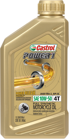 CASTROL Power 1® Synthetic Engine Oil - 10W-50 - 1 U.S. quart 15D2C1