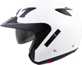 Exo Ct220 Open Face Helmet Gloss White Sm