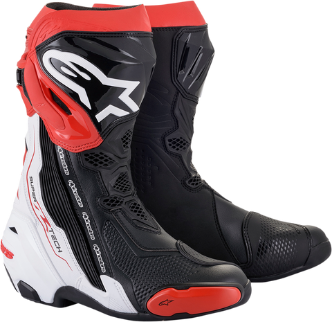 ALPINESTARS Supertech Boots - Black/White/Red - US 11.5 / EU 46 2220021-123-46