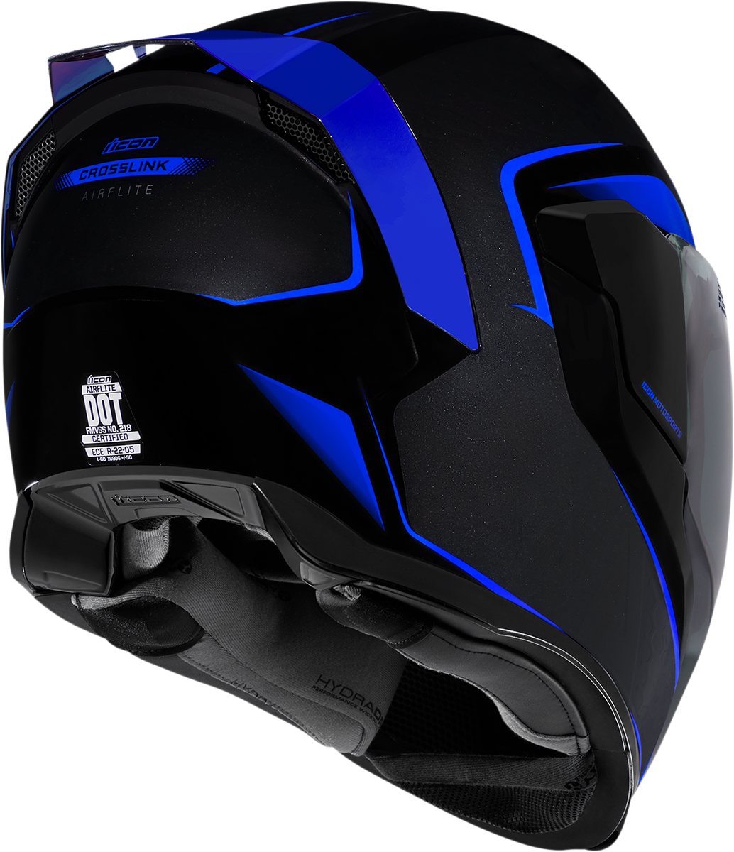 blue icon motorcycle helmet ICON Airflite™ Helmet - Crosslink - Blue