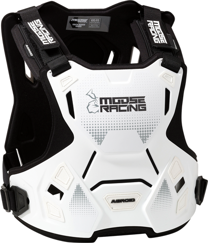MOOSE RACING Youth Agroid™ Chest Guard - White - 2XS/XS 2701-1117