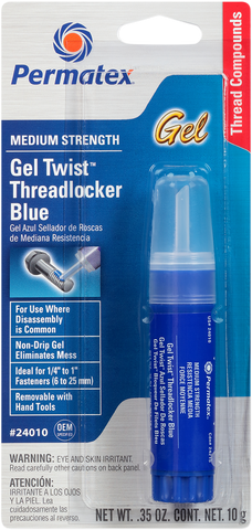 PERMATEX Gel Threadlocker - Blue - 0.35 oz. net wt. 24010