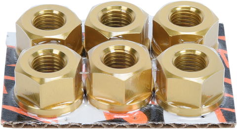 DRIVEN RACING Aluminum Sprocket Nuts - Gold - M10 x 1.25 DSNGD