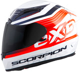 Exo R2000 Full Face Helmet Fortis White/Orange Lg