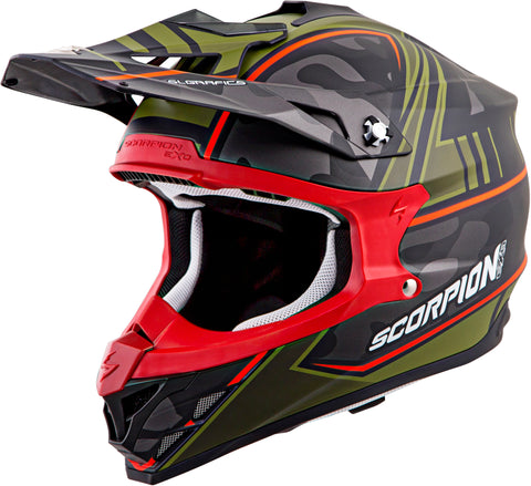 Vx 35 Off Road Helmet Miramar Matte Green 2x