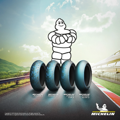 Michelin motorcycle racing tires, slicks and DOT race trackday tires