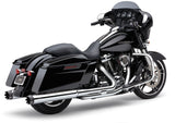 Cobra 6266 4-Inch Dual Cut Tip Chrome Slip-On Muffler for Harley-Davidson FLH/FLT