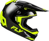Fly Racing Kinetic Verdict Helmet Black/Hi Vis/Grey Small - Off-Road Motorcycle Helmet with DOT and ECE22.06 Approval