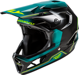 Fly Racing Yth Rayce Repeat Bicycle Helmet Black, Teal & Hi Vis Yellow - Part 73-3623YL