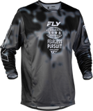 FLY RACING XL Kinetic Blur Jersey Black/Grey 380-420X