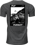 Fly Racing Freeride Tee Grey Medium - Comfortable 100% Combed Ring-Spun Cotton T-Shirt