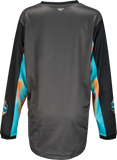 Fly Racing Women's F 16 Jersey Grey/Pink/Blue XL – Lightweight Performance Motocross Jersey