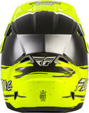 Fly Racing Youth Kinetic Surge Helmet Grey/Hi Vis YM - Lightweight Off-Road Motorcycle Helmet with Advanced Ventilation and Safety Features