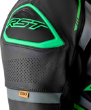 S1 D3o Suit Blk/Gry/Flo Grn Leather 2x