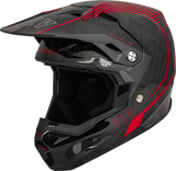 Fly Racing Youth Formula Carbon Tracer Helmet Red/Black YL - Lightweight DOT & ECE Approved Helmet with Impact Absorption Technology