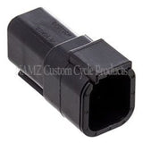 NAMZ MDR-6B Deutsch DTM 6-Position Receptacle, Black