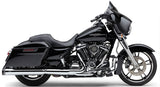 Cobra 6277 4-Inch Groove Tip Chrome Slip-On Mufflers for Harley-Davidson FLH and FLT Models