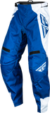 Fly Racing F 16 Pants True Blue/White Size 28 - Durable MX Riding Pants with Comfort Features