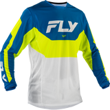 FLY RACING Small Kinetic Mesh Jersey Blue/White/Hi Vis 380-314S