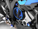 Rizoma ZBW109B Black and Blue Clutch Cover Kit for BMW S1000 Models