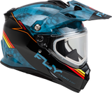 Fly Racing Trekker CW Conceal Helmet with Electronic Shield, Slate/Black/Red, Small – Part Number 73-31362S