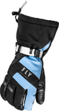 Fly Racing Highland Gloves Black/Blue Small - Weatherproof, Insulated Motorcycle Gloves