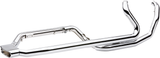 Cobra Powerport Dual Headpipes Chrome for Harley-Davidson FLH/FLT, Part Number 6253DB1