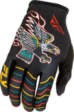 FLY RACING 2X Lite Americana Gloves Black/Red/Gold 379-7142X