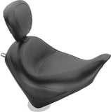 Mustang Motorcycle 14-23 HD FL Touring Saddlebag Lid Covers, Deluxe Black with Red Stitching, Part 77640AB