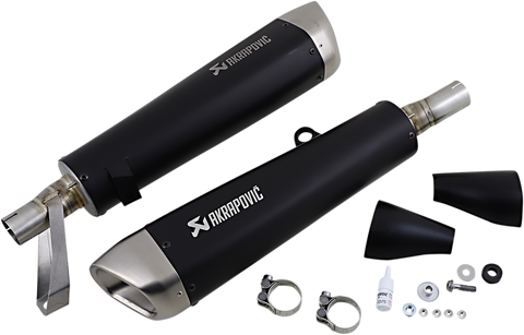 AKRAPOVIC Street Twin Mufflers - Titanium S-T9SO2-HCQTBL
