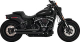 Vance & Hines 47341 Big Shots Staggered PCX Full System Exhaust, Black, 2018–2022 Harley-Davidson Softail