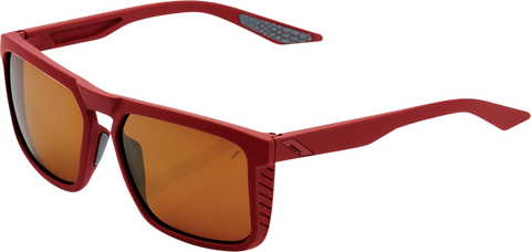 100% Renshaw Glasses - Soft Tact Crimson - Bronze Lens 61038-392-73