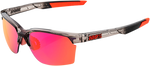 100% Sportcoupe Sunglasses - Polished Translucent Crystal Smoke - Purple Multilayer Mirror Lens 61020-253-72