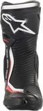 Alpinestars SMX Plus Motorcycle Boots Black/White/Red Fluorescent US 10.5 / EU 45, Part 2221019-1231-45
