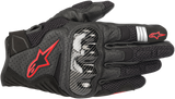 Alpinestars SMX-1 Air V2 Motorcycle Gloves Black/Fluo Red XL 3570518-1030-XL