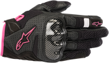 Alpinestars Stella SMX-1 Air V2 Motorcycle Gloves, Black/Fuchsia, Medium, Part Number 3590518-1039-M