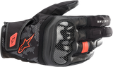 Alpinestars SMX Z Drystar Motorcycle Gloves, Black/Fluo Red, Small, 3527421-1030-S