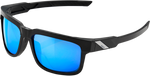 100% Type-S Sunglasses - Black - Blue Mirror 61032-019-75