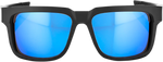 100% Type-S Sunglasses - Black - Blue Mirror 61032-019-75